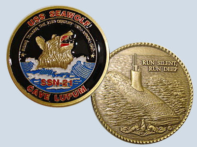 USS Seawolf SSN 21 Challenge Coin