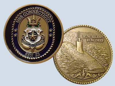 USS Connecticut SSN 22 Challenge Coin