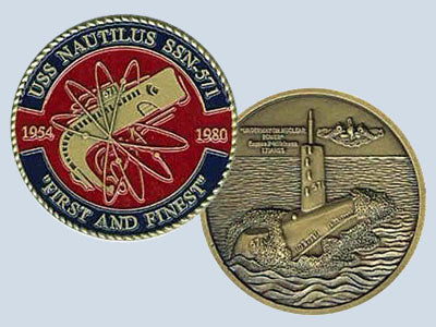 USS Nautilus SSN 571 Challenge Coin