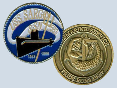 USS Sargo SSN 583 Challenge Coin