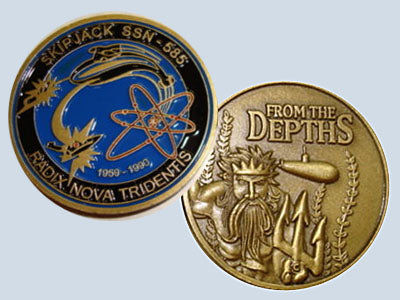 USS Skipjack SSN 585 Challenge Coin