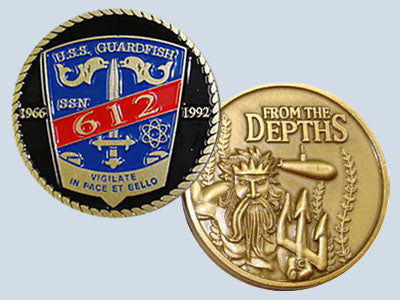 USS Guardfish SSN 612 Challenge Coin