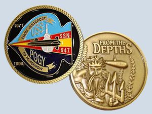 USS Pogy SSN 647 Challenge Coin
