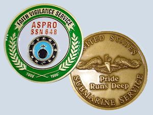 USS Aspro SSN 648 Challenge Coin