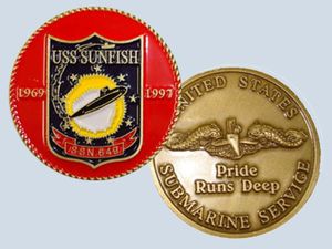 USS Sunfish SSN 649 Challenge Coin