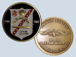 USS Queenfish SSN 651 Challenge Coin