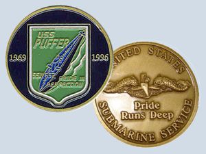 USS Puffer SSN 652 Challenge Coin