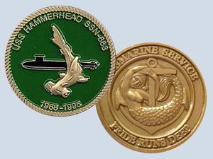 USS Hammerhead SSN 663 Challenge Coin