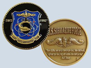 USS Guitarro SSN 665 Challenge Coin