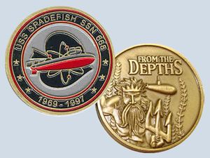 USS Spadefish SSN 668 Challenge Coin