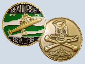 USS Seahorse SSN 669 Challenge Coin