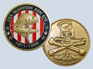 USS Bluefish SSN 675 Challenge Coin