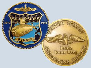 USS Silversides SSN 679 Challenge Coin