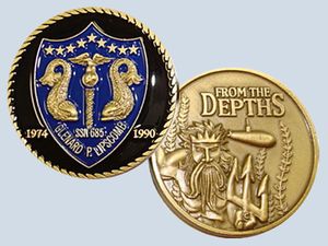 USS Glenard P. Lipscomb SSN 685 Challenge Coin