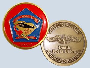 USS L. Mendel Rivers SSN 686 Challenge Coin