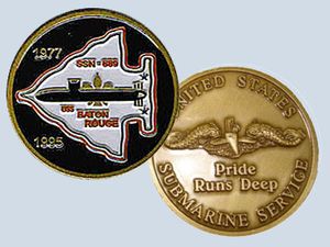 USS Baton Rouge SSN 689 Challenge Coin