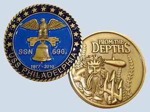 USS Philadelphia SSN 690 Challenge Coin
