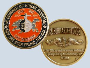 USS Memphis SSN 691 Challenge Coin