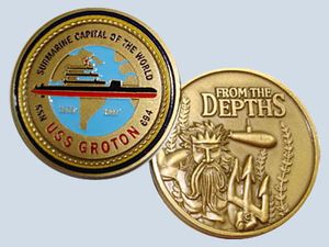 USS Groton SSN 694 Challenge Coin