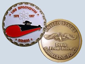 USS Birmingham SSN 695 Challenge Coin