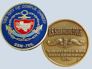 USS City of Corpus Christi SSN 705 Challenge Coin