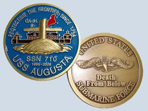 USS Augusta SSN 710 Challenge Coin