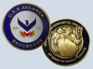 USS Atlanta SSN 712 Challenge Coin