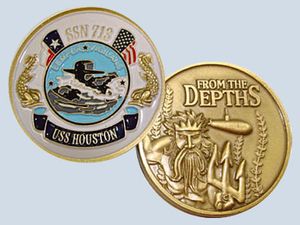 USS Houston SSN 713 Challenge Coin