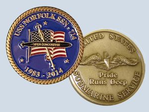 USS Norfolk SSN 714 Challenge Coin