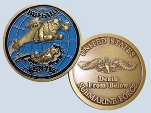 USS Buffalo SSN 715 Challenge Coin