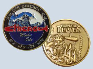 USS Chicago SSN 721 Challenge Coin