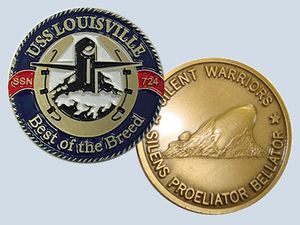 USS Louisville SSN 724 Challenge Coin