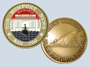 USS Newport News SSN 750 Challenge Coin