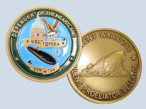USS Topeka SSN 754 Challenge Coin