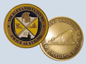 USS Alexandria SSN 757 Challenge Coin