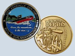 USS Asheville SSN 758 Challenge Coin