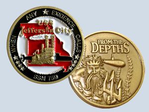 USS Jefferson City SSN 759 Challenge Coin