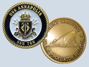 USS Annapolis SSN 760 Challenge Coin