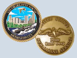 USS Charlotte SSN 766 Challenge Coin