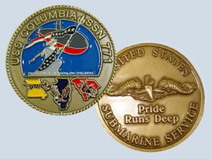 USS Columbia SSN 771 Challenge Coin