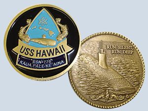 USS Hawaii SSN 776 Challenge Coin