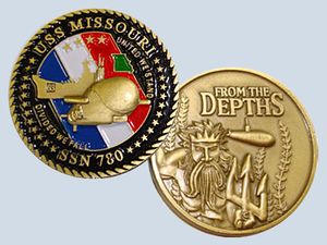 USS Missouri SSN 780 Challenge Coin