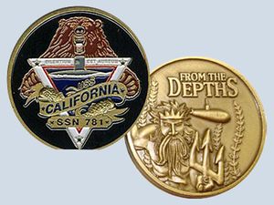 USS California SSN 781 Challenge Coin